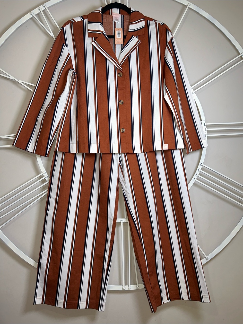 NWT ThirdLove Essential Cotton PJ Set in Sedona Stripe
